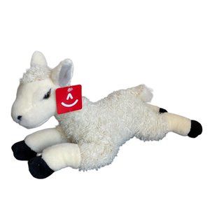 Aurora Flopsie 12" Llama Plush Stuffed Animal Cream Black Silky Soft
